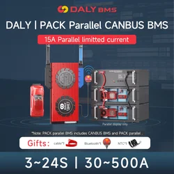 DALY Smart Lifepo4 BMS 3S 4S 8S 10S 13S 16S 24S 12V 24V 36V 48V BMS z puszką BT i modułem równoległym 15A dla 18650 akumulatory