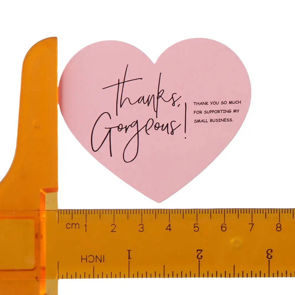 Craft Online Retail-Paketeinsätze, wunderschöne Wertschätzungskarte, vielen Dank für Ihre Bestellung, herzförmige Etiketten hinaus