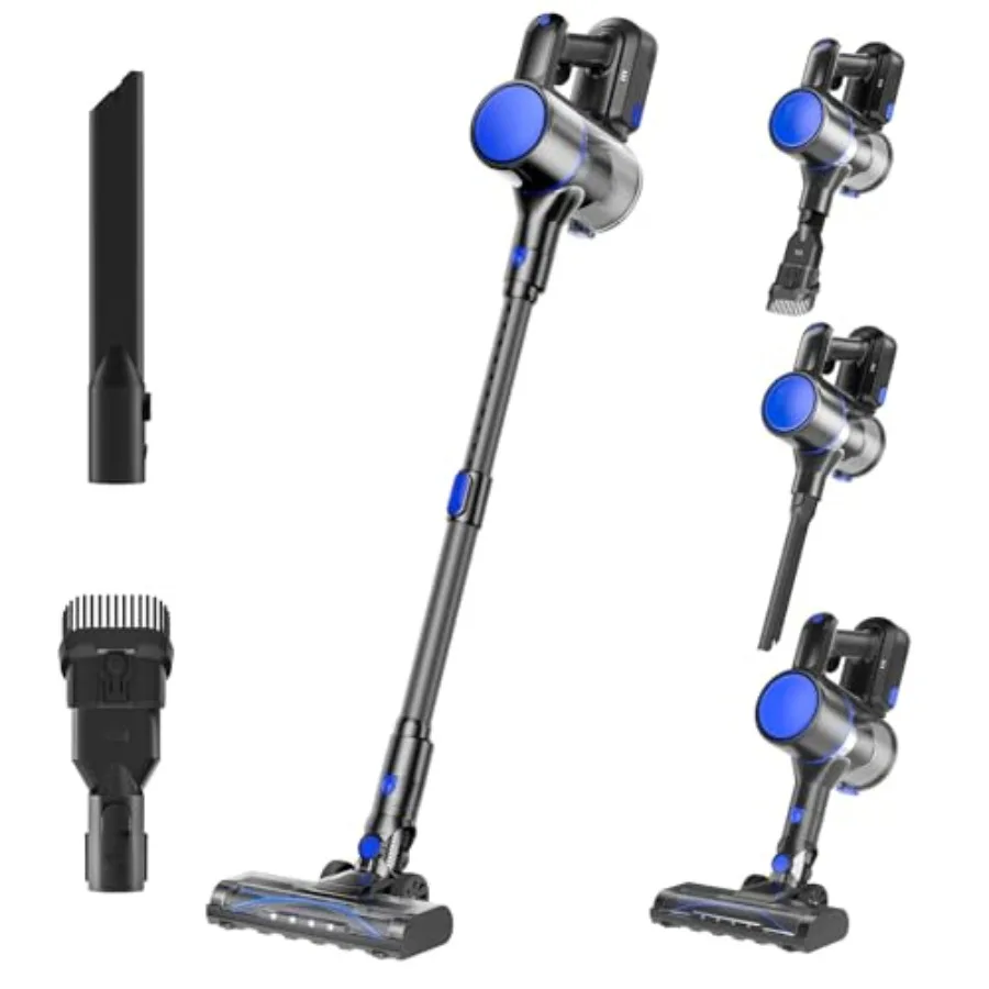 

Беспроводной пылесос-стик для дома: легкий, с мощным всасыванием и LED-подсветкой, перезаряжаемая батарея для автомобиля