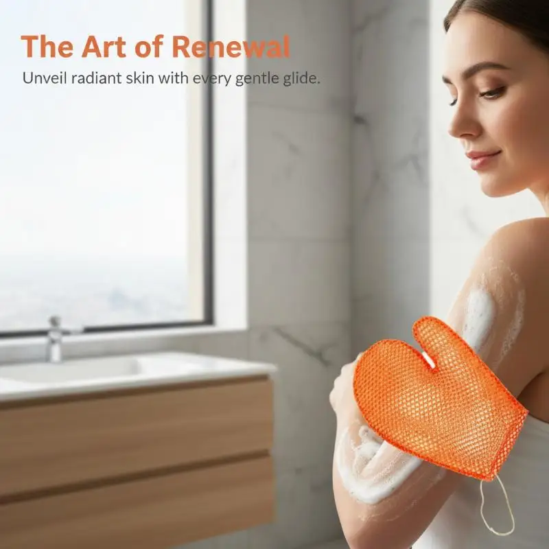 Honeycomb Exfoliating Shower Finger Caps Body Scrub Cleansing Bath Mitt Breathable Odorless Skin Care Tool Multi-Color 1PC