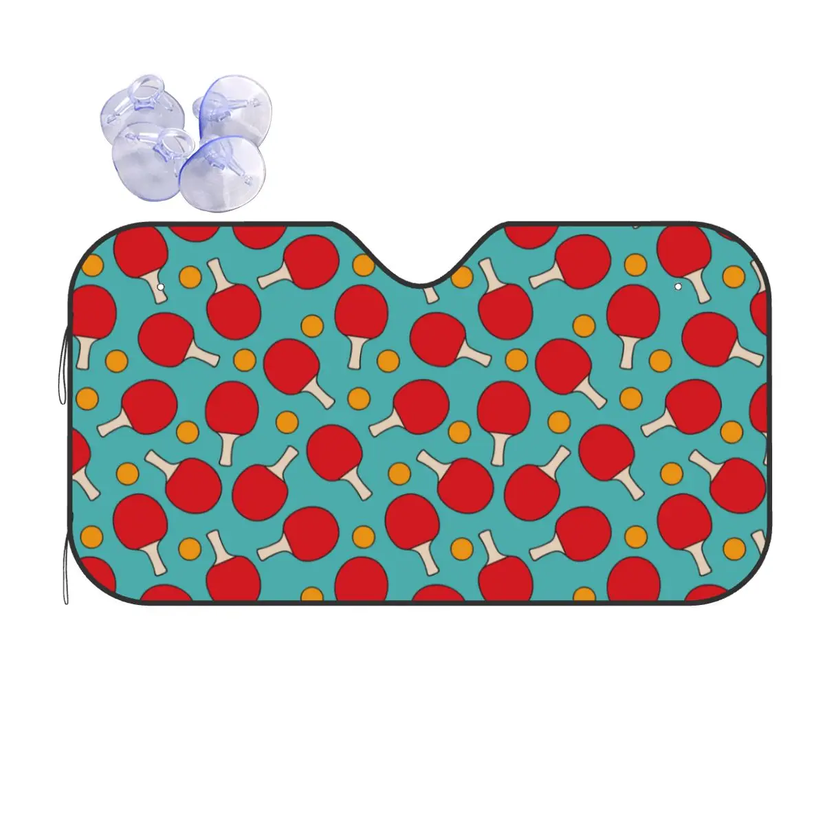 

Солнцезащитный козырек на лобовое стекло для настольного тенниса, пинг-понга, тема пинг-понга, влюбленные, алюминиевая фольга, автомобильное окно, ветровое покрытие, жалюзи