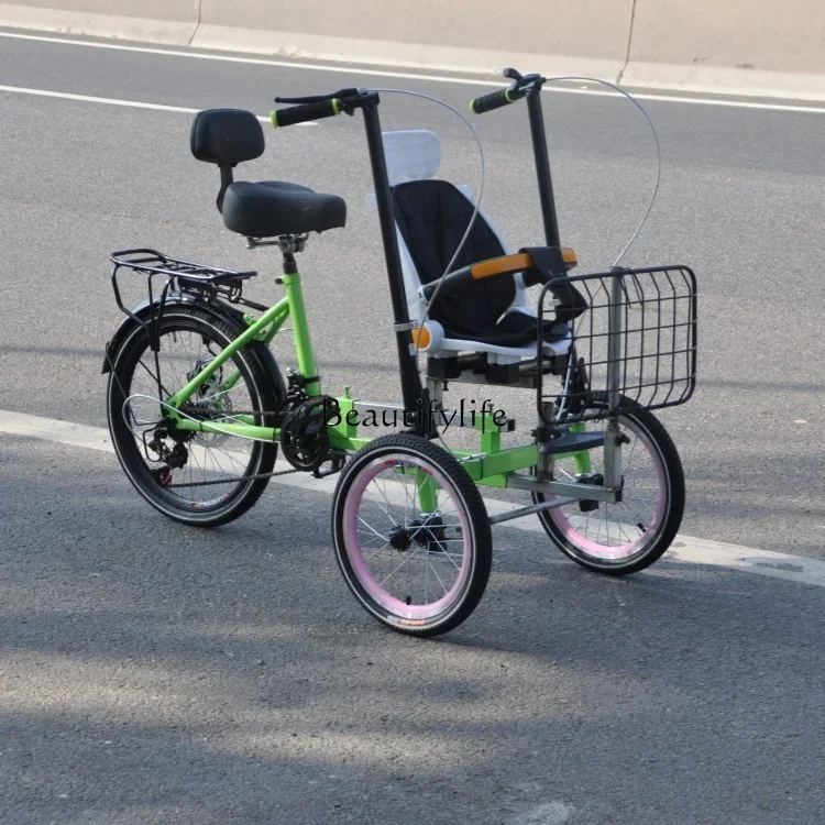 

Three-wheeled alphabet car, elderly scooter, manpower to tricycle foot stepping disc brake transmission