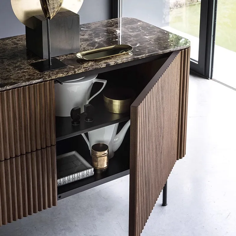 LTT Italian light luxury dining side cabinet modern simple living room storage decoration entrance cabinet