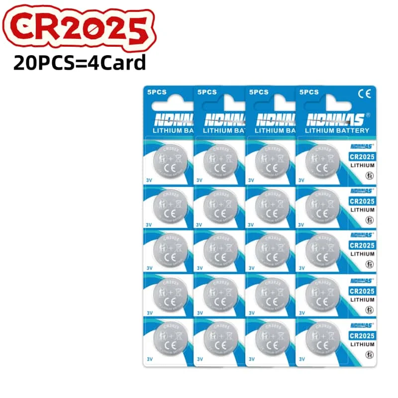 5-70PCS CR2025 3V Lithium BR2025 ECR2025 DL2025 CR 2025 High Performance Coin Cells for Watches Electronics Button Batteries