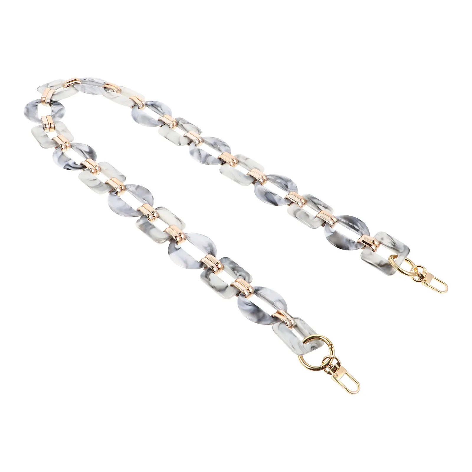 Resin Bag Chain Retro Color Block Lightweight Replacement Decorative Strap Creative Purse Handbag Accessory Resin Bag Chain