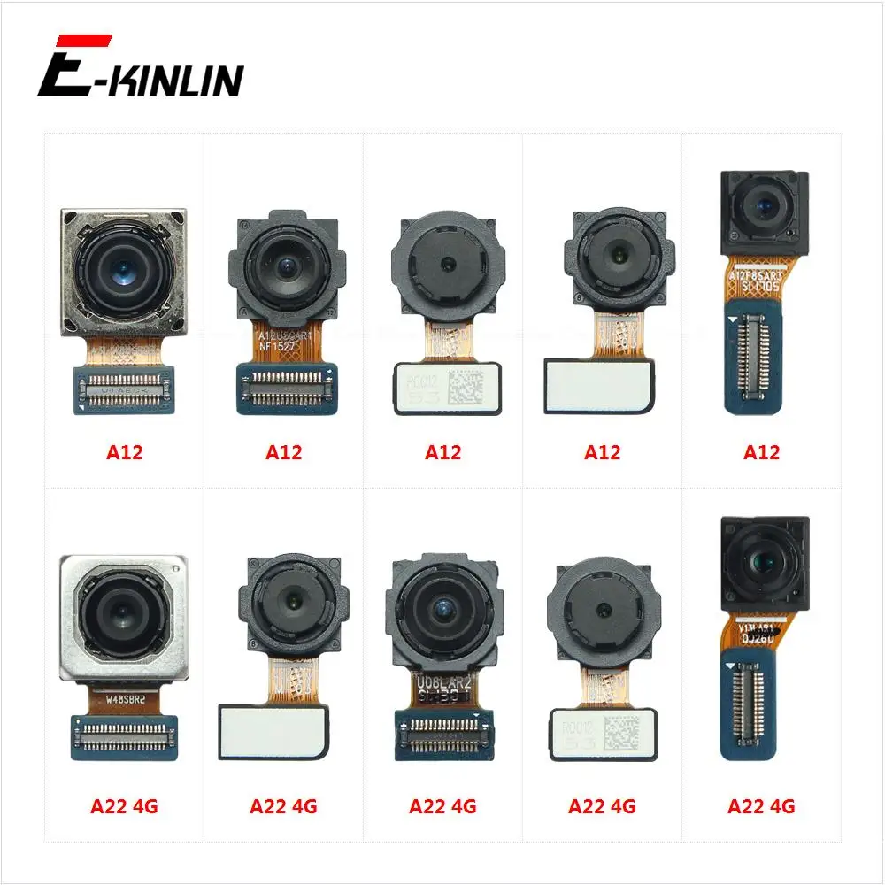 Back Telephoto Ultrawide Depth Macro Front Facing Selfie Main Camera For Samsung Galaxy A12 A22 4G 5G A125 A225 A226 Flex Cable