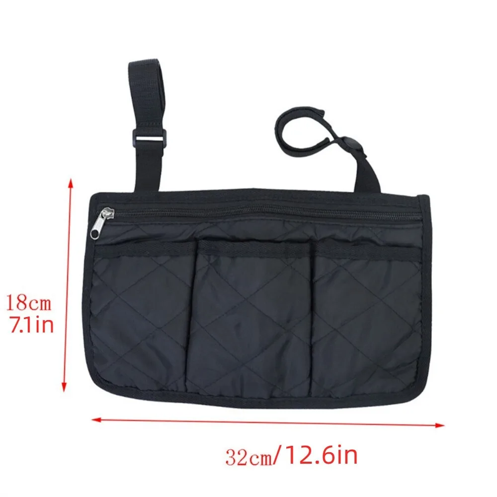 Multi-pocket Wheelchair Hanging Bag Multifunctional Waterproof Seat Armrest Side Storage Bag Large Capacity