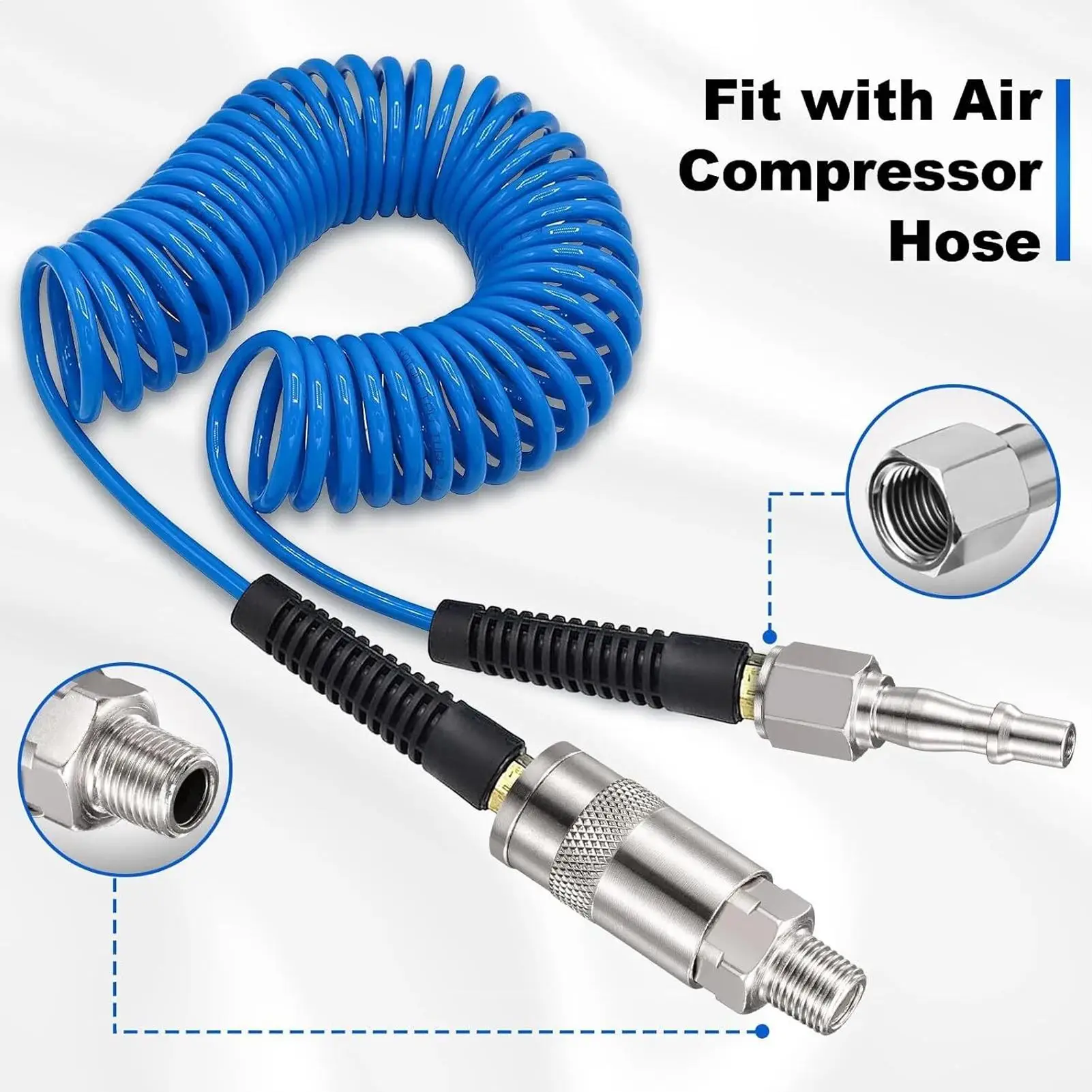 Air Compressor Quick Connect Fittings 12 Pieces Pneumatic Tube Connectors Kit Male And Female Quick Connect Hose Fittings For