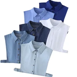 M - XXL Fake Collar Women Detachable Collars Lapel Shirt White False Collar Half Shirt Female Women Accessories Neck Decor