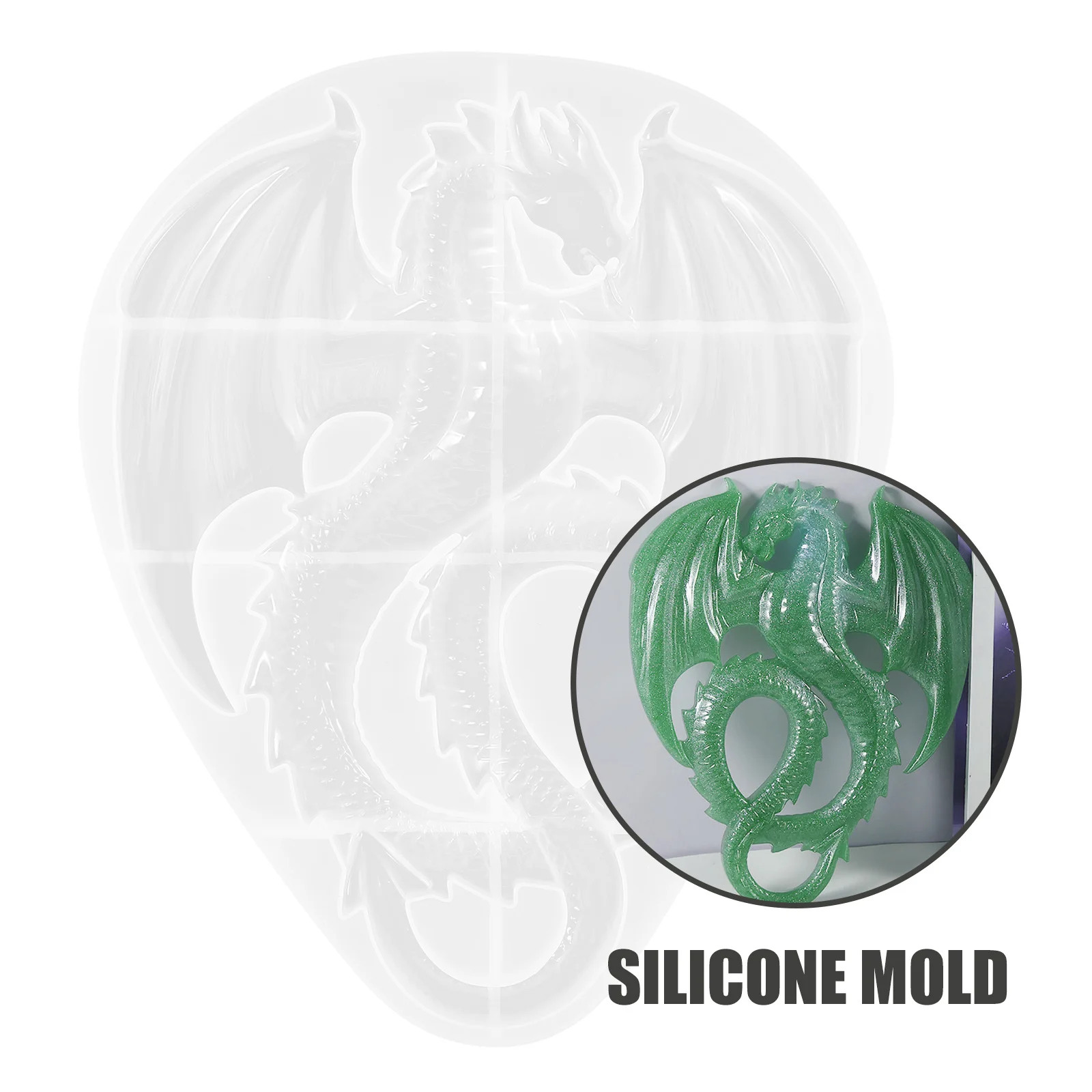 Moule Dragon en Silicone Durable, résine époxy, moulage Flexible et réutilisable, fournitures artisanales, moule Dragon, fournitures de travaux manuels