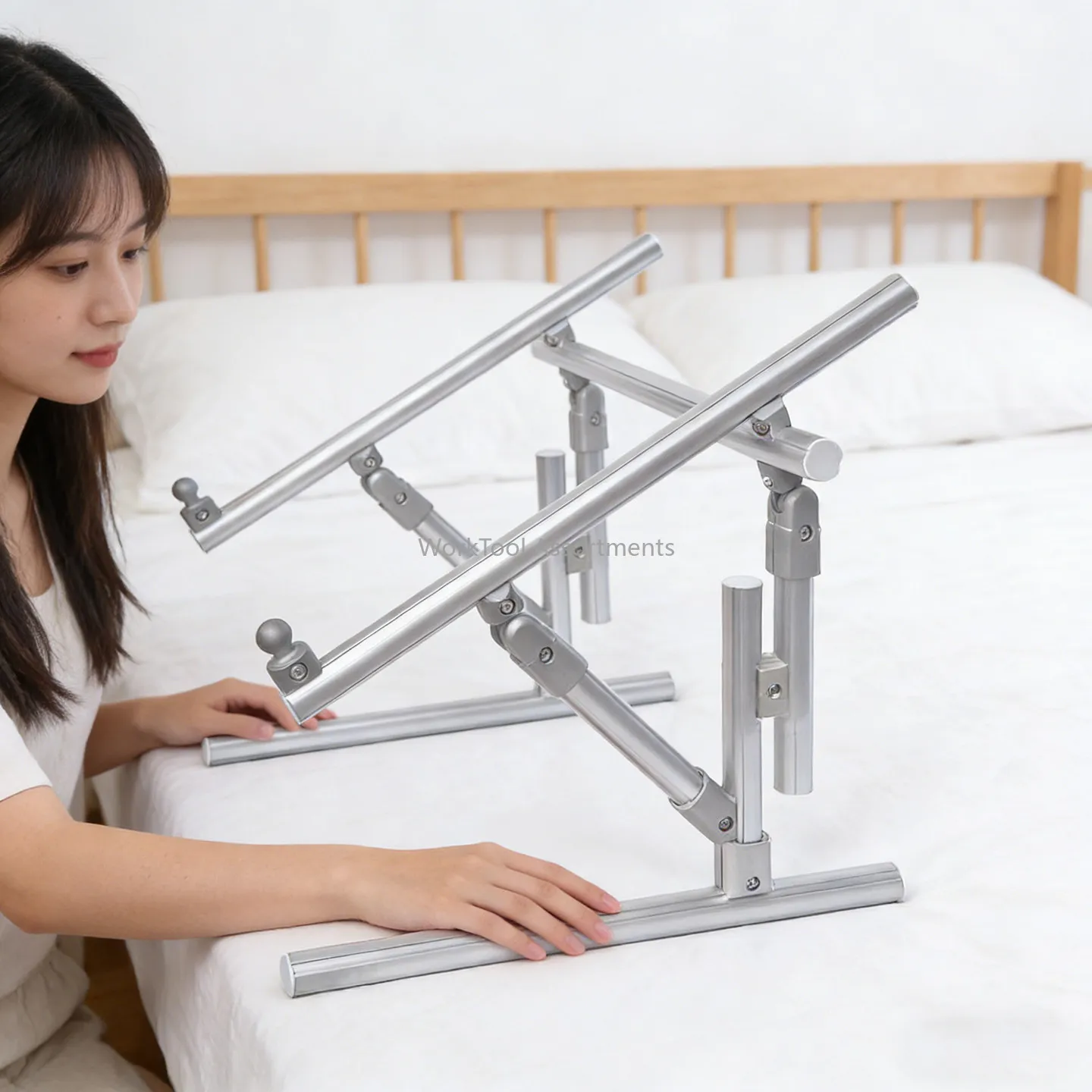 Reinforced cross-stitch frame bed, aluminum alloy material, adjustable embroidery frame structure