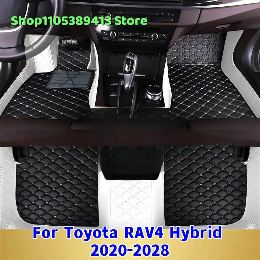 

Коврики для автомобиля из кожи на заказ для Toyota RAV4 Hybrid 2020-2027 гг. Аксессуары для автоковриков