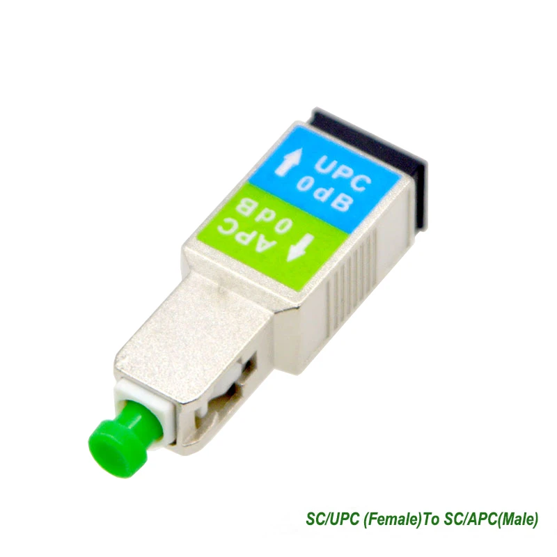 Conector atenuador de fibra óptica de 0dB SC/APC hembra a SC/UPC macho SM-9/125 adaptador acoplador de brida accesorio de fibra óptica