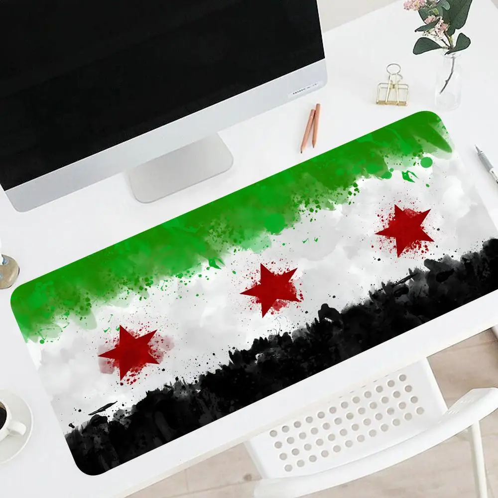 S-Syrian R-Revolution F-Flag Mouse Pad Pc Gamer Computer Table Xxl Mouse 90x40cm Pad Gaming Accessories Desk Mat Keyboard Mousep