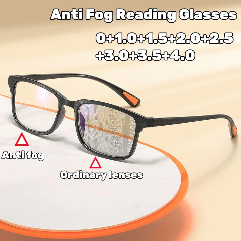 

New Ultra-light HD Anti-fog Reading Glasses for Reading and Drinking Tea Blue Light Blocking Eyeglasses for Men and Women +3.5