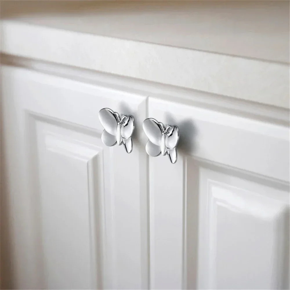 Animal Shape Furniture Handle Copper Silver Color Drawer Knobs Modern Dresser Knobs Gold Butterfly Bee Kitchen Hardware Handles