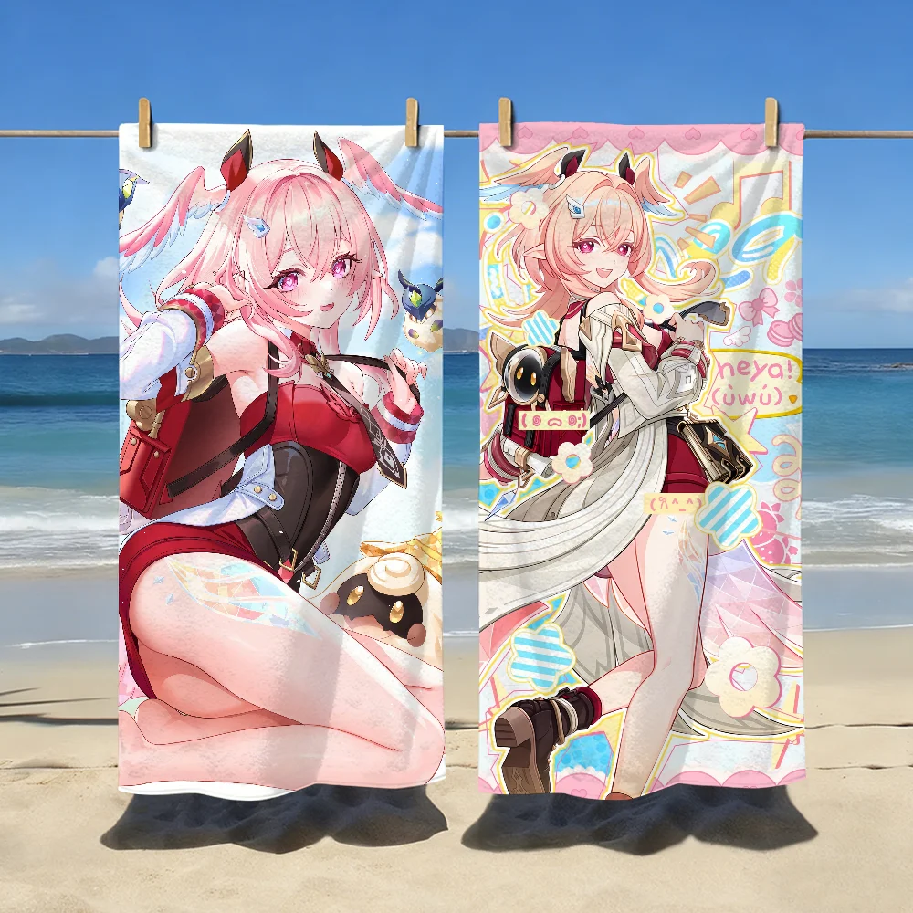 Genshin Impact Linnea Towel For Swim Yoga Gym Quick Drying Soft and skin-friendly Beach Towels All-Season
