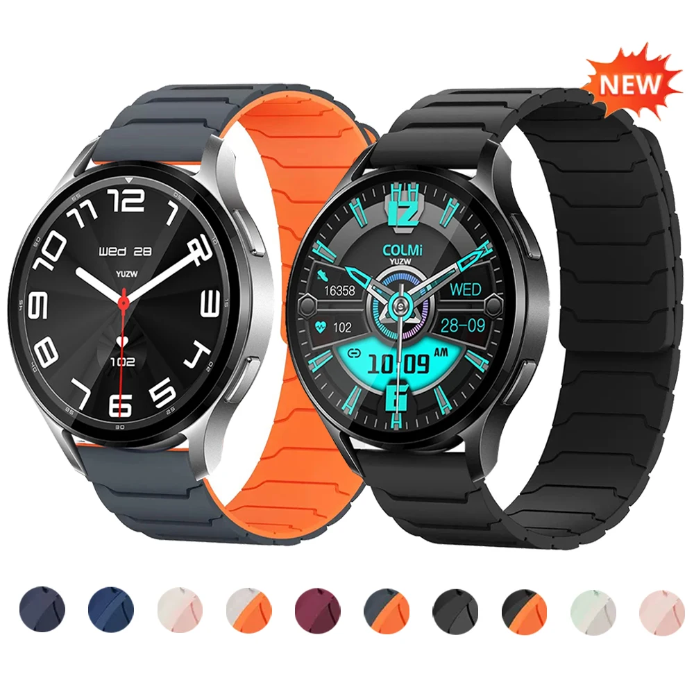 22mm 20mm Magnetic Band For COLMI i28 Ultra P81 P71 C81 C8 Max Silicone Loop Strap For Huawei Watch 5/GT5/4/3/2/Pro 46mm Correa