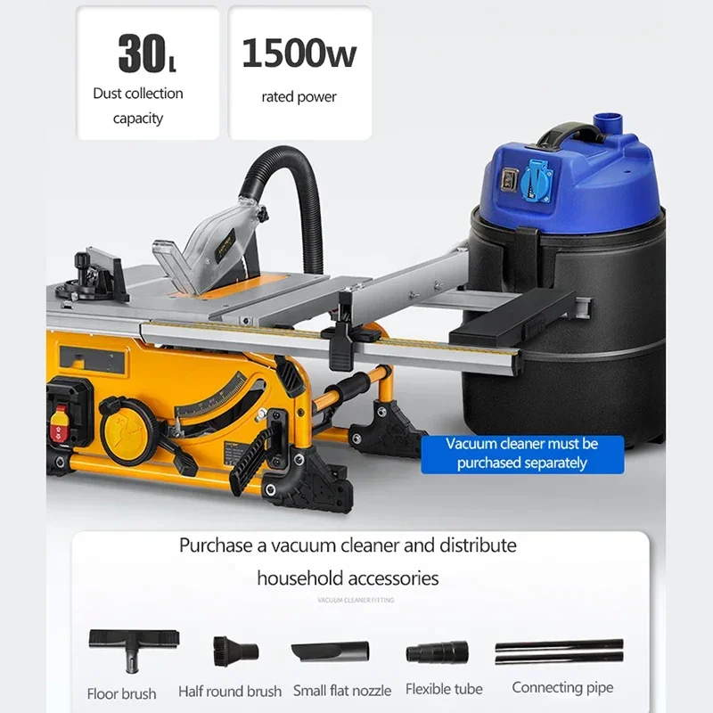 Sierra Circular de madera sin polvo, herramienta de corte eléctrico para carpintería, multifunción, M1H-ZP3-210 de sierra de mesa, 8 pulgadas, 1500w