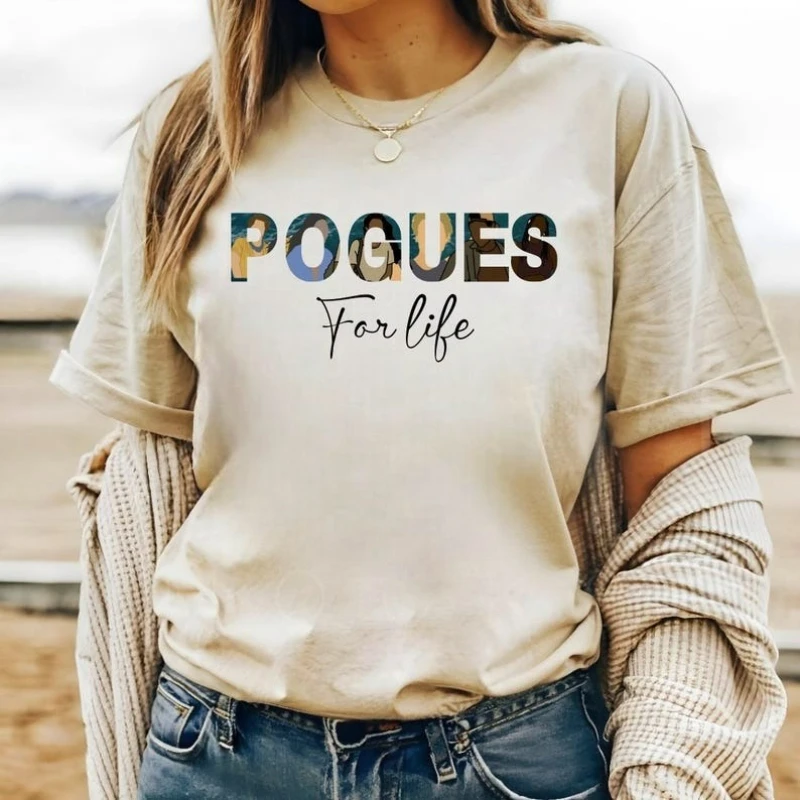 

Футболка унисекс Outer Banks Pogues for Life из высококачественного хлопка, повседневный стиль, с коротким рукавом, с принтом