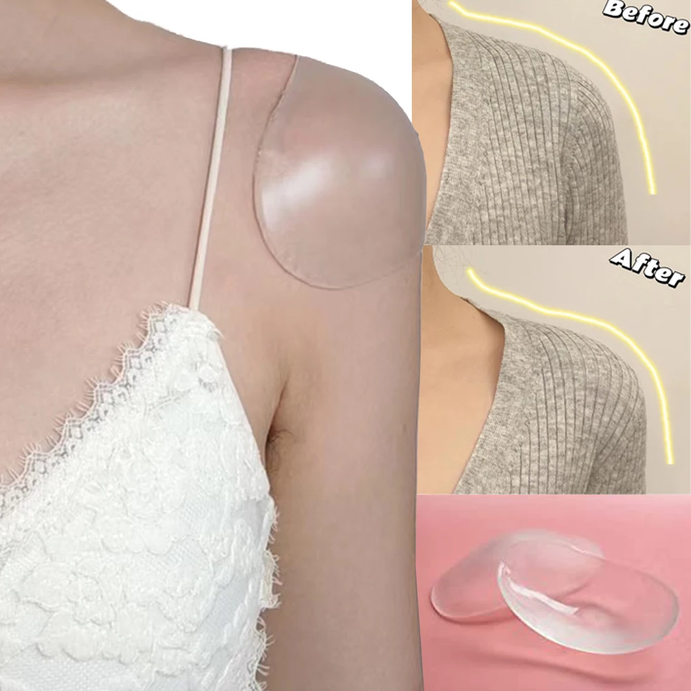 

Self Adhesive Silicone Shoulder Pad Transparent Naturally Soft Breathable Anti-Slip Shoulder Enhancer DIY Clothes Sewing Tools