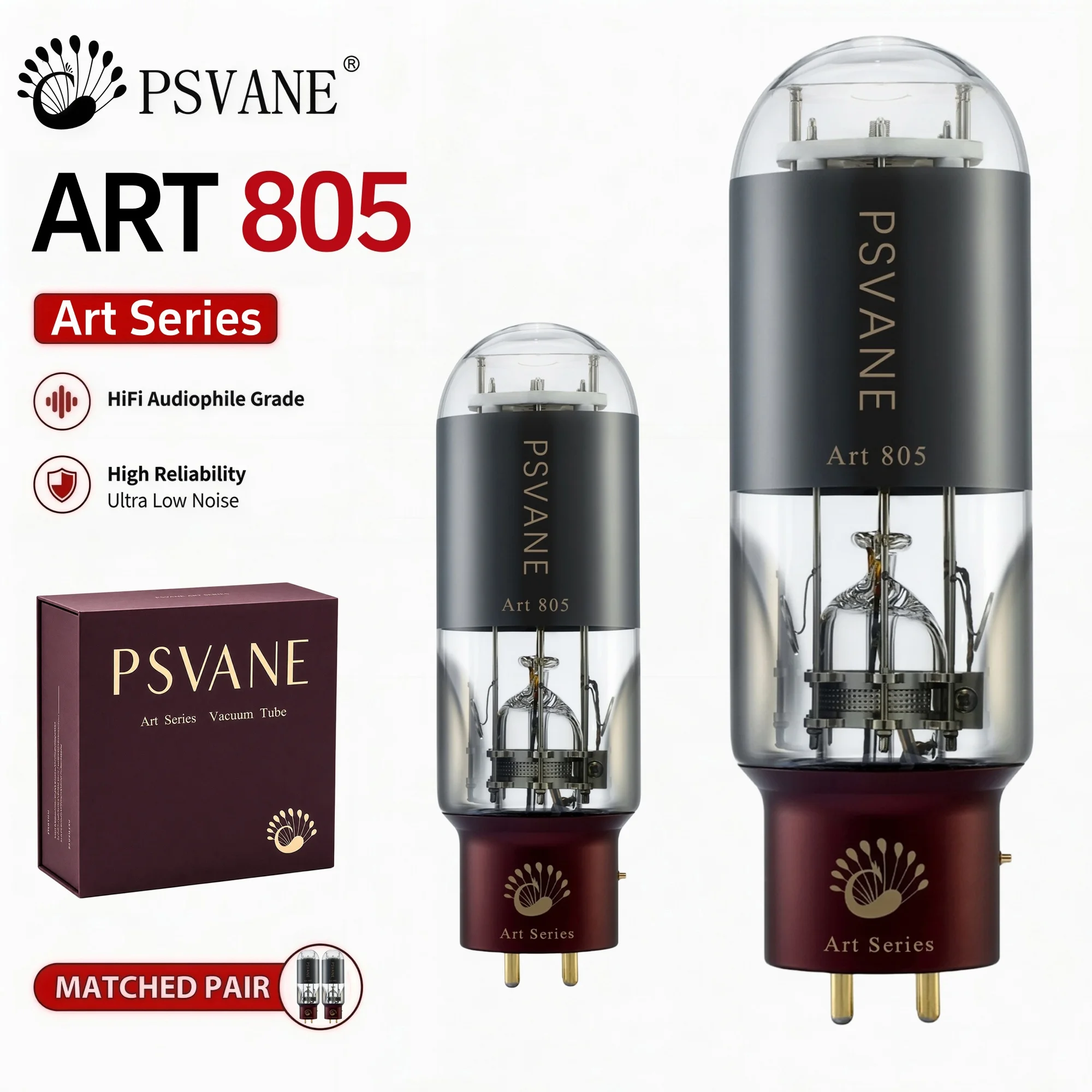 PSVANE Art 805-T3 Electron Vacuum Tube Upgrade 805 805A FU-5 805M For HIFI Audio Valve Power Amplifier DIY Tubes Factory matched