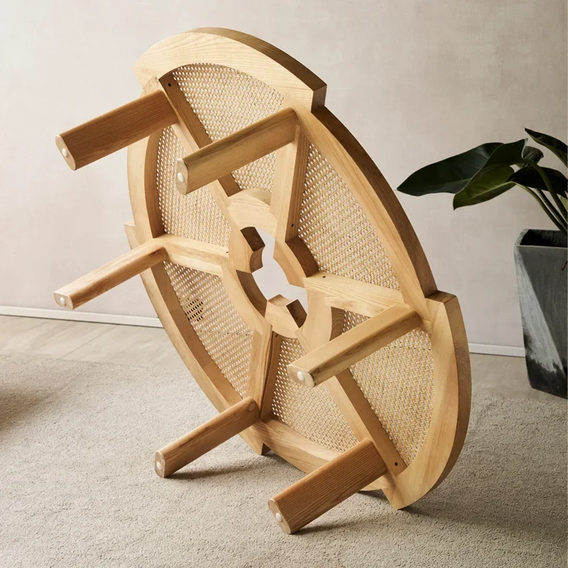 Kreative Persönlichkeit japanische Rattanoberfläche kleiner Teetisch Homestay Rattanmöbel ins