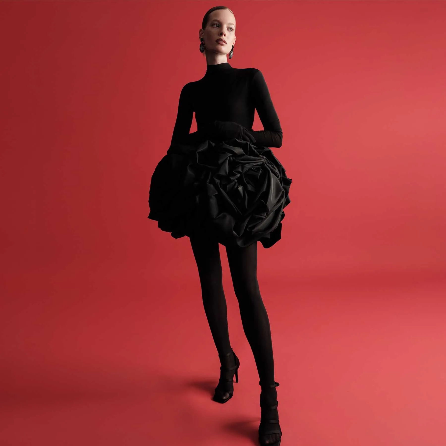 

Trendy Voluminous Roses Skirt High Waist Mini Length Ruffle Flower Skirt Short Cocktail Party Gown Women 3D Floral Skirts Custom