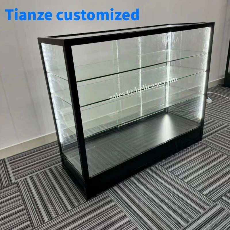 

（customized）FullDisplay Aluminum Frame Display Cabinet Retail Store Glass Counter Display Show S