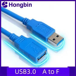 High-Speed USB3.0 Male to Female Adapter Cable 2.0 Charging Extension Line for Computer TV Printer USB Drive Hard Drive