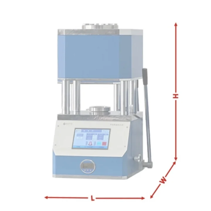 Laboratory heating hydraulic press 5T granular press 900C 1000C powder manual hot press