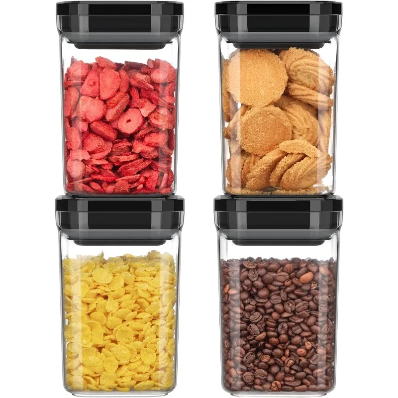 

4 Pack Airtight Food Storage Container Set, BPA Free Kitchen Pantry Organization Canisters