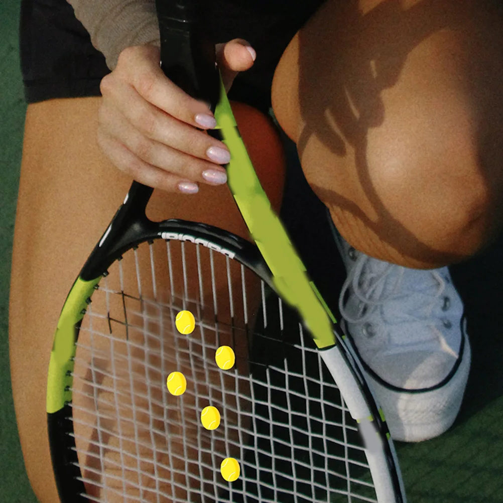 

4 Pcs Tennis Racket Vibration Dampener Silicone Flower Decorative Practical Lightweight Portable Tennis