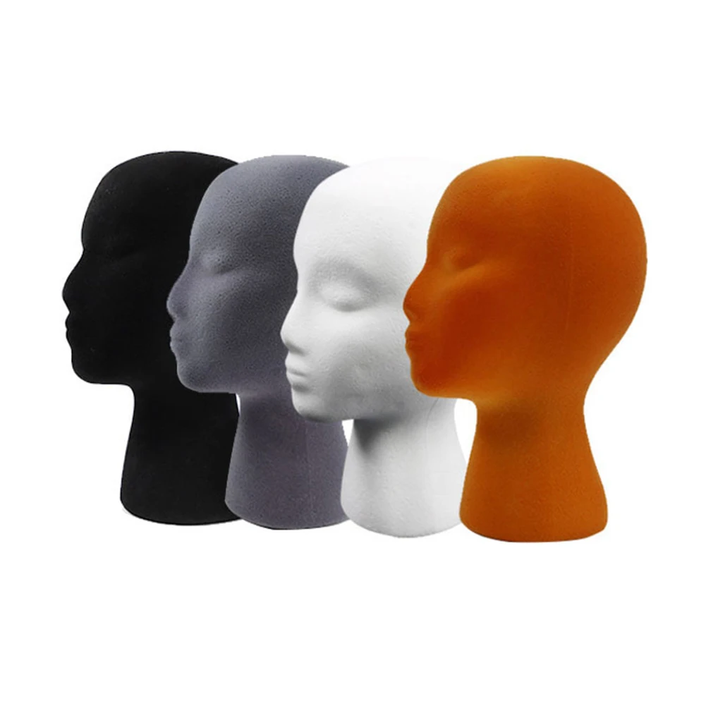 Practical Female Styling Flocking Head Mold Wig Glasses Holder Stand