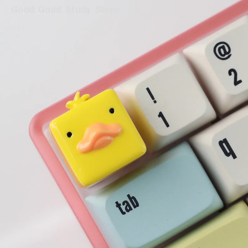 Retro Keycap Mechanical Keyboard 3D Resin Keycaps Personalized Keycap Cute Duck Pig Keycaps Gaming Mechanical Keyboard Keycap