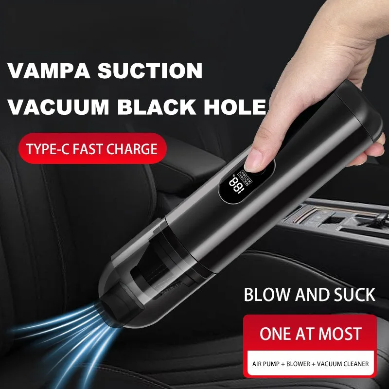 Portable Wireless Car Vacuum Cleaner Dual-Band Small Cleaner with 3 Types of Valves Home&Car Use