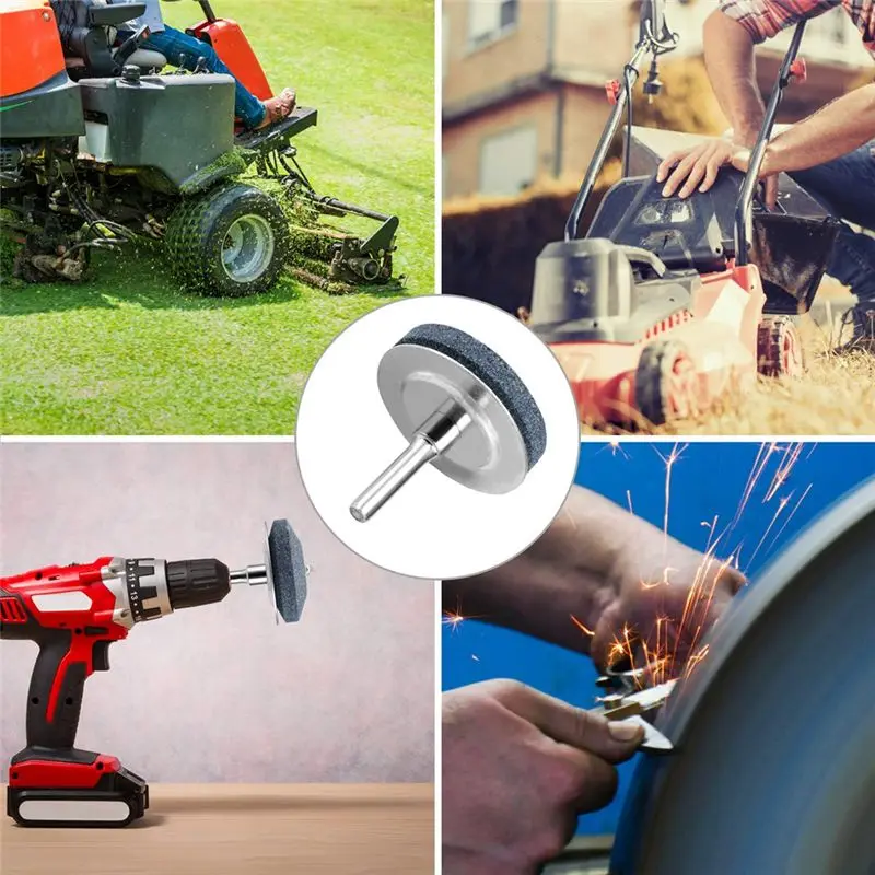 

(CNIM) Lawn Mower Blade Sharpener with Metal Baffle, Universal Wear-Resistant Lawnmower Blade Sharpener for Any Electric Drill