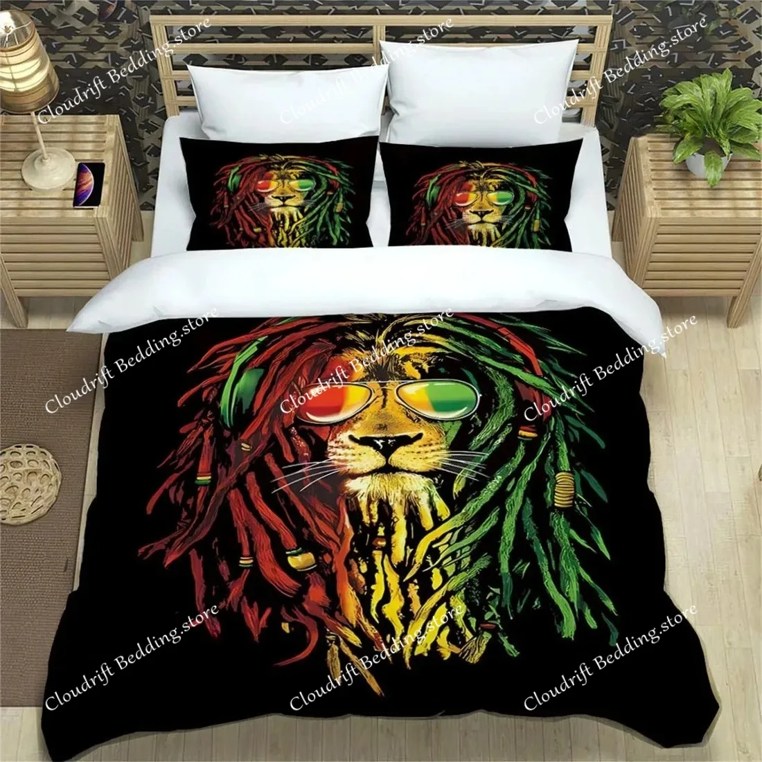 

Комплекты постельного белья с изображением льва на молнии, комплект постельного белья с цветочным принтом и изображением животных для детей, подростков и взрослых, современный декоративный комплект постельного белья с изображением льва для украшения комна