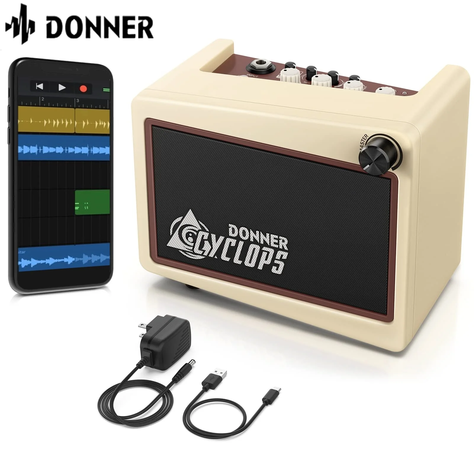 Donner Mini Guitar Amp Digital, 5W Wireless Small Electric Guitar Amplifier