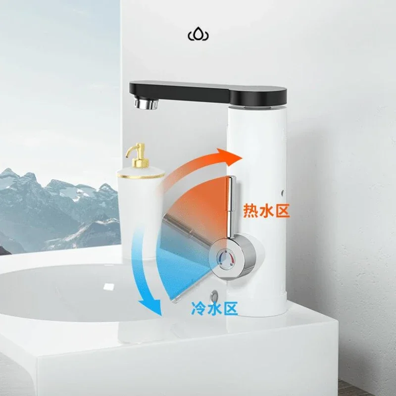 3300W เครื่องทำน้ำอุ่นก๊อกน้ำ LED Ambient Light จอแสดงผลอุณหภูมิห้องน้ำห้องครัวความร้อนทันทีแตะ