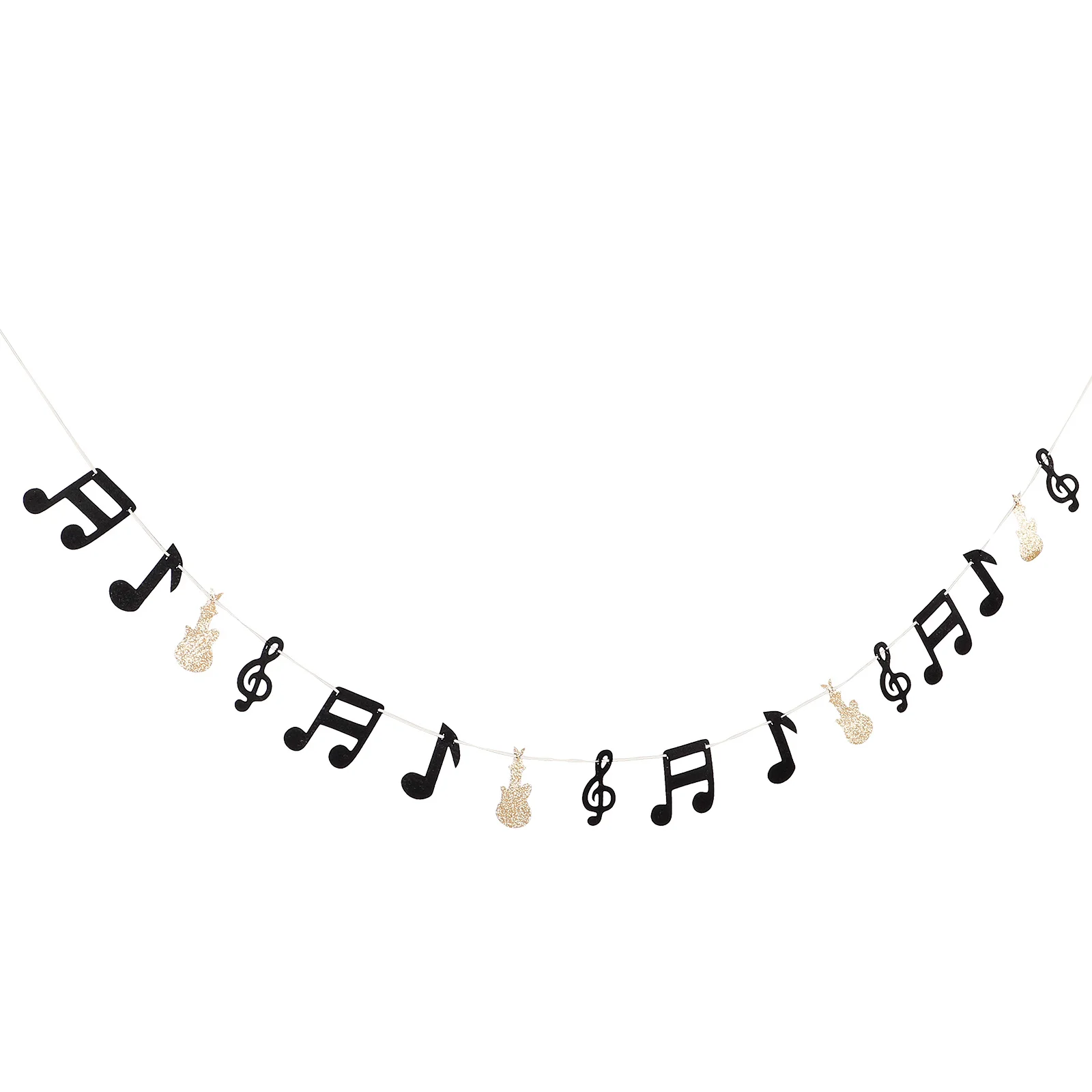 

1 set Music Party Decorations Note Guitar Shiny Glitter Garland Festival Birthday Rock Banner Backdrop Wedding Supplies Party