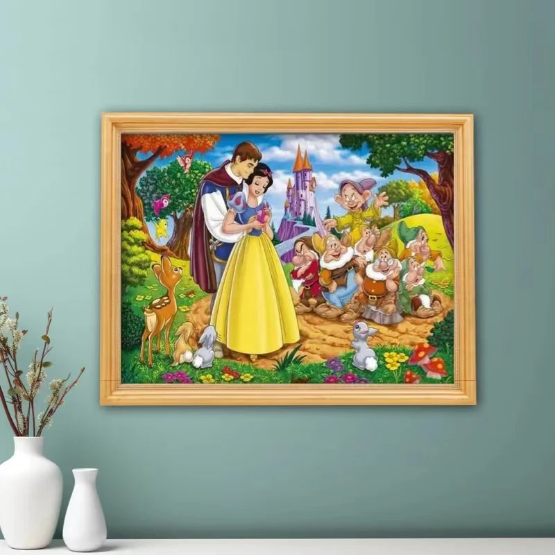 Disney DIY Diamond Art Painting Kits New 2024 Embroidery Mosaic Cross Stitch Snow White Seven Dwarfs Home Decor Prezent dla dzieci