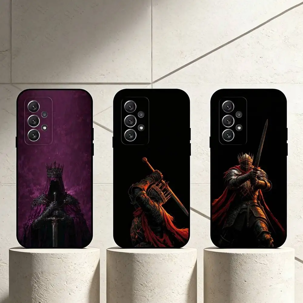 

K-Knight Shockproof and scratch-proofphone Case For Samsung S25,24,21,22,23,30,Ultra,20,Plus,Fe,Lite,Note Soft Black