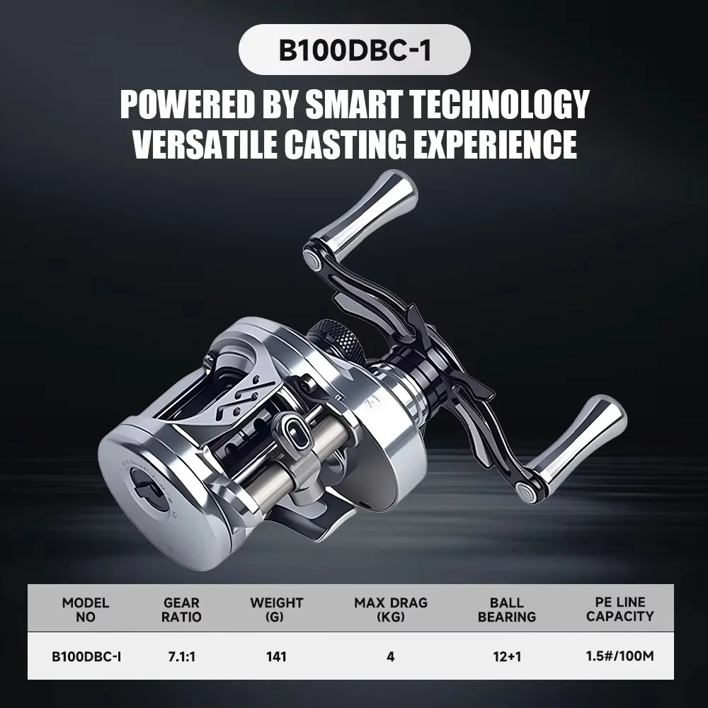 Loongze Airlite B100/200DBC-I Series BFS Baitcasting Reel All