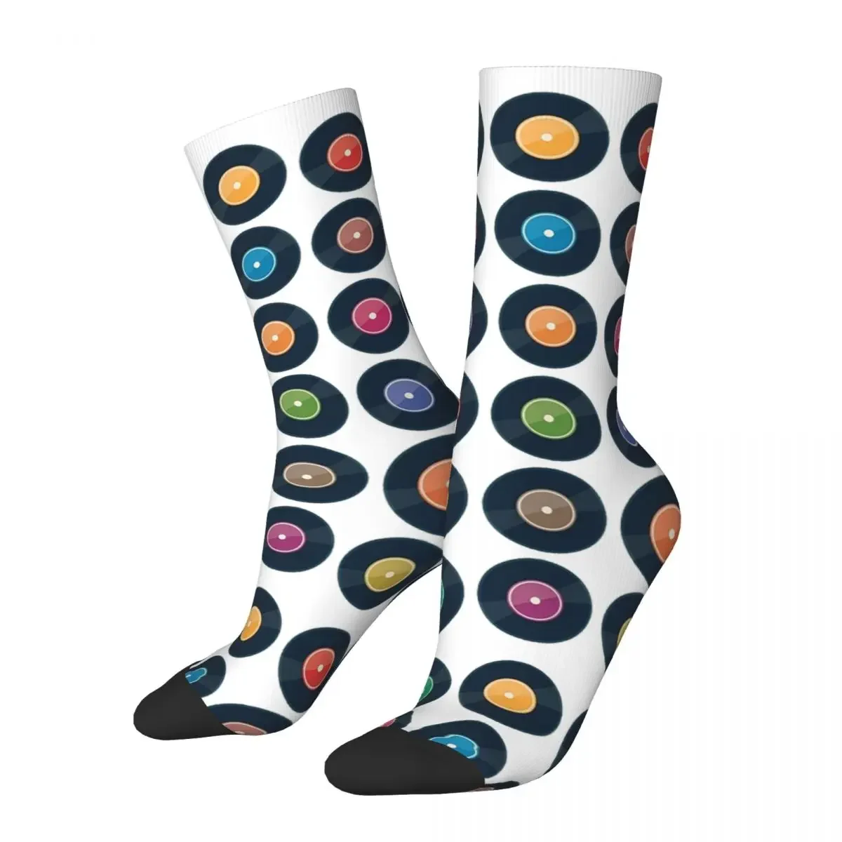 Vinyl Record Collection Socks Harajuku Super Soft Stockings All Season Long Socks Accessories for Unisex Birthday Present