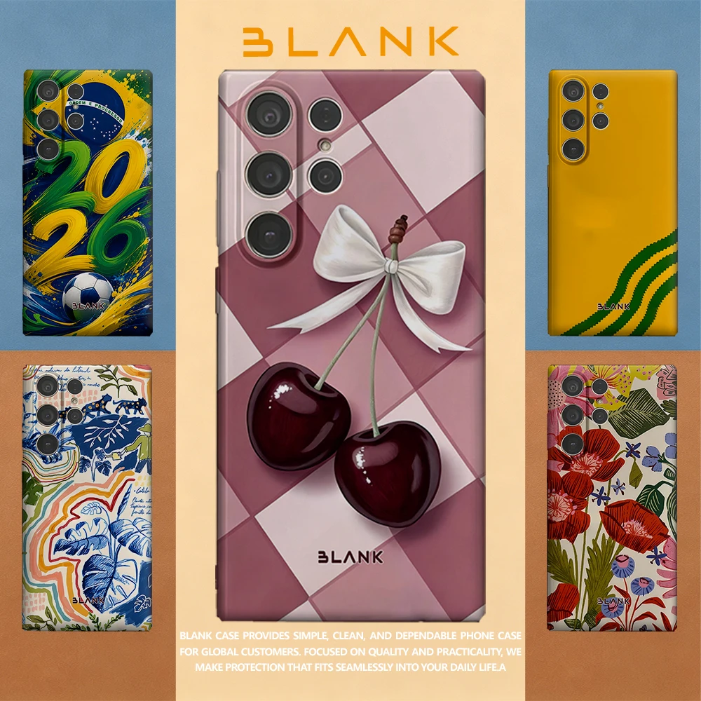 Bow-Tied Cherries For Samsung Galaxy S26 S25 S24 A56 A36 Phone Case Protection Cover for Women Girl Blank