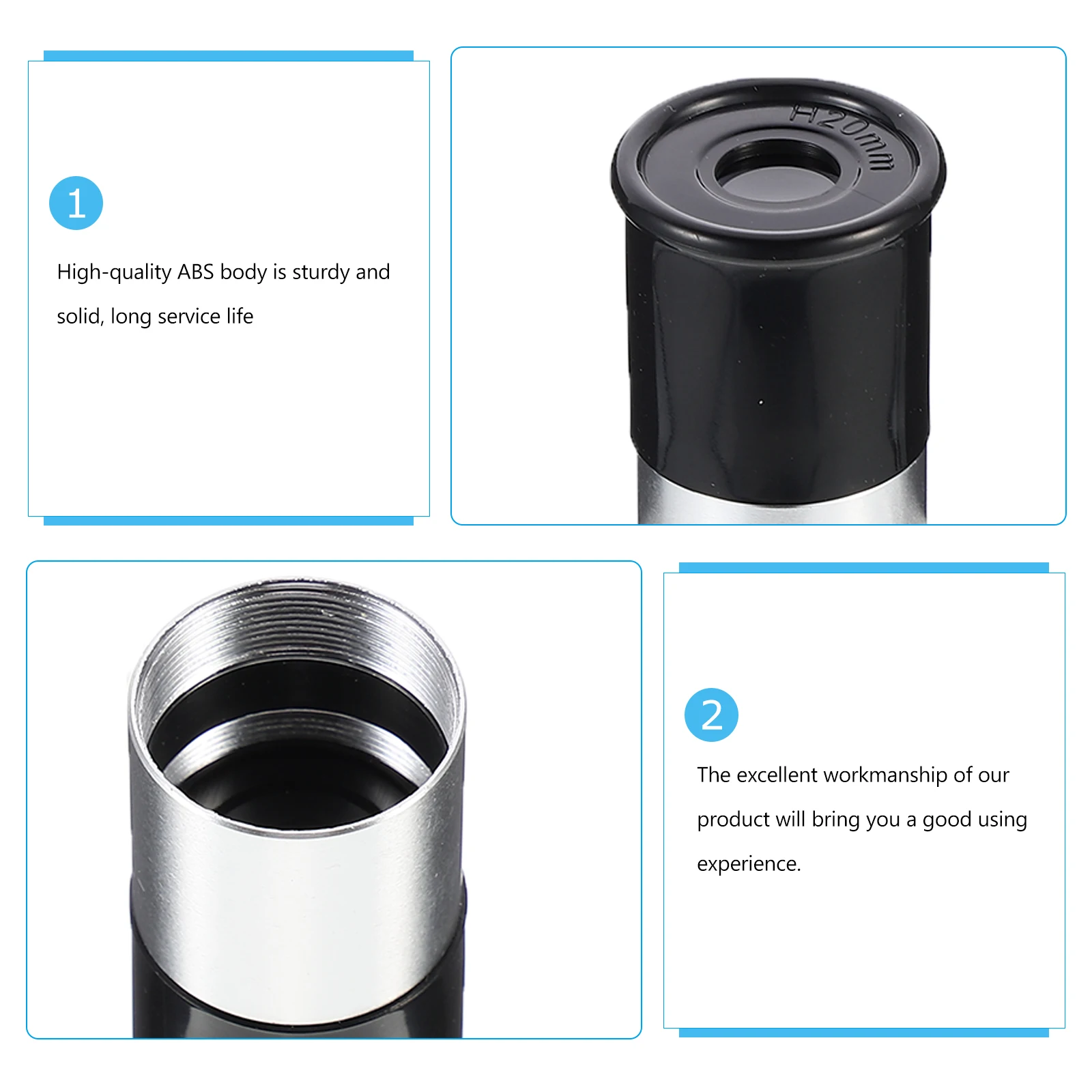 

1 pc 0.965 Inch H20Mm Multi-Coated Glass Telescope Eyepiece Sturdy Abs Body High Light Transmittance For Astronomy Celestial