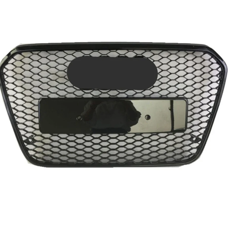 

For RS6 Style Front Sport Hex Mesh Honeycomb Hood Grill Black for A6/S6 C7 12-15 Racing Grilles