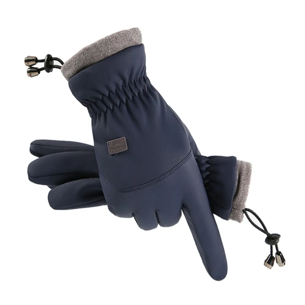 Guantes de esquí de algodón PP para hombre, manoplas suaves con cordón, antifrío, a prueba de viento, impermeables, regalo