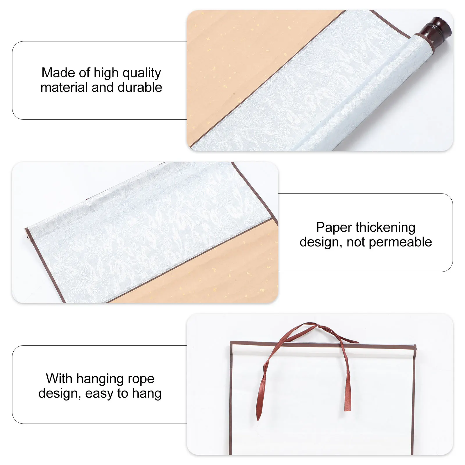 

Premium Blank Hanging Scroll Paper for Chinese Calligraphy Painting Writing Art Craft DIY Project Kids Creative Activity Tool